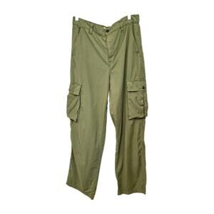 Madewell Low Slung Straight Cargo Pants Olive Green Women 29 Regular Slouchy...